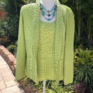 Green Tank and Matching Jacket